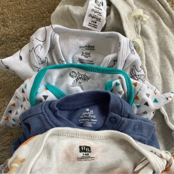 3-6 months Baby Boy Bundle of Onesies Pants Animal Pants Cotton - Picture 7 of 7